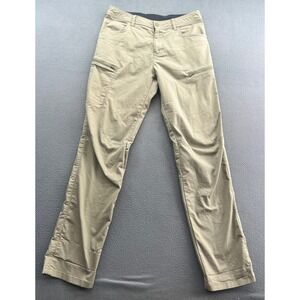Decathlon Pants Mens Sz 29x33 Khaki Cargo Chinos Zip Pockets Outdoor Hiking